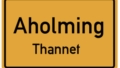 Ortsschild von Aholming Thannet
