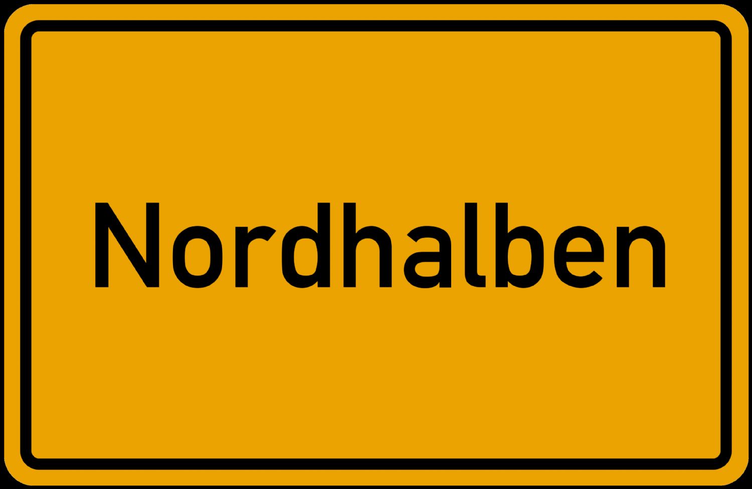 Ortsschild von Nordhalben / Oberfranken / Bayern