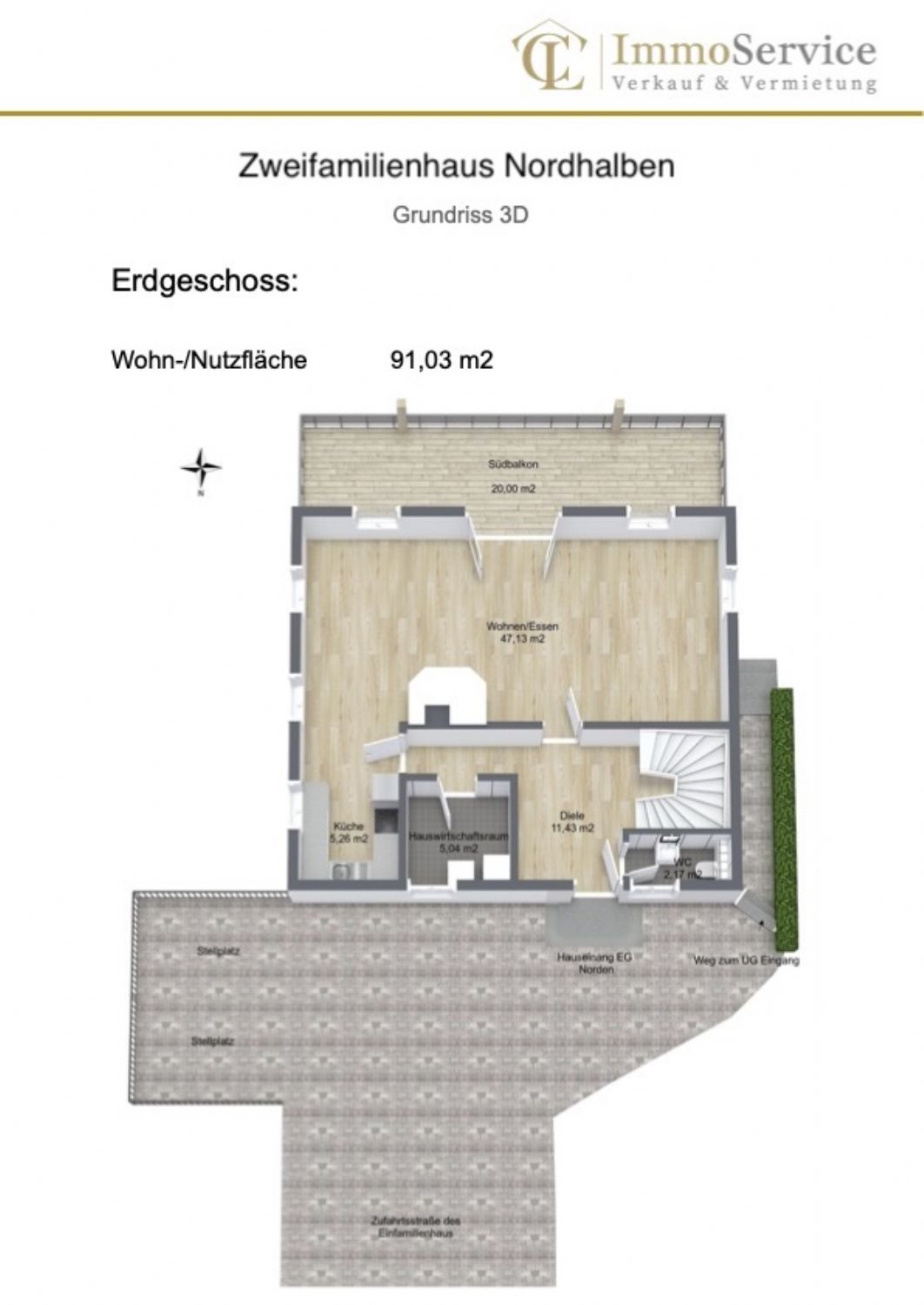 Grundriss: ZFH - Erdgeschoss 3D