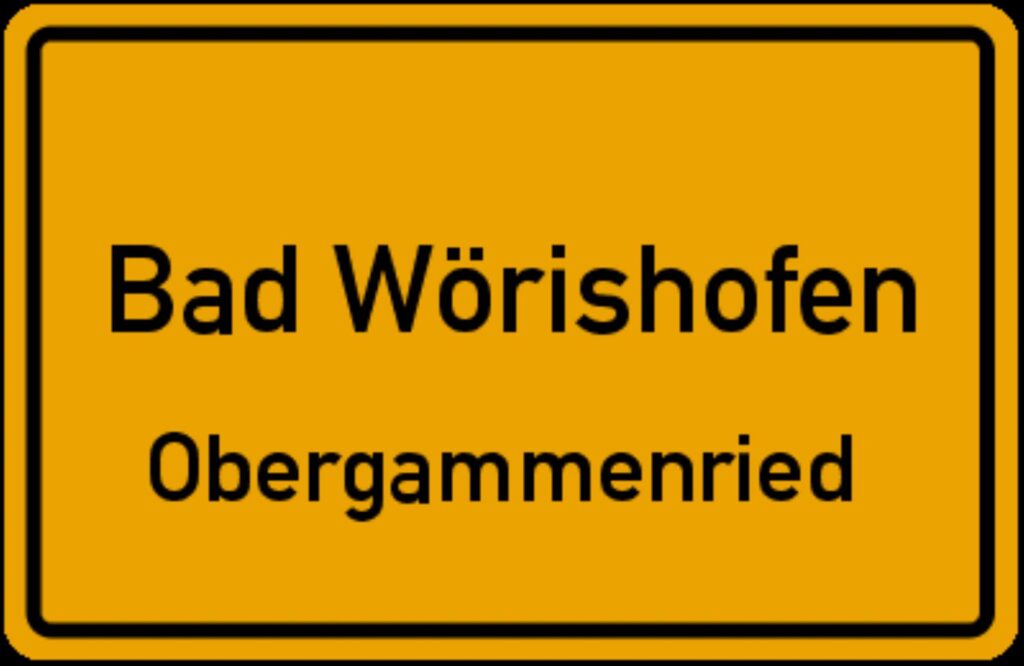 Ortsschild: Bad Wörishofen Obergammenried