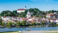 Blick auf die Donau und Stadt Vilshofen