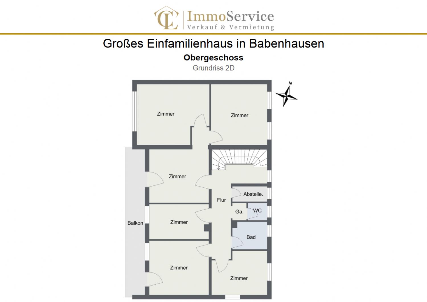 Grundriss: Obergeschoss (I. - Stock)