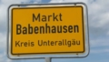Ortsschild: Markt Babenhausen