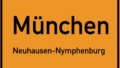 Ortsschild von München: Neuhausen-Nymphenburg